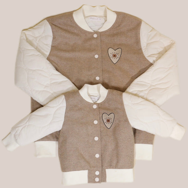 BROWN HONEY VARSITY JACKET